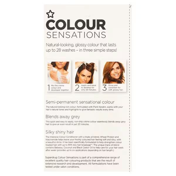 Superdrug Sensations Natural Medium Brown Hair Dye (British brand)