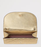 Jimmy Choo chain wallet metallic leather, imported from the UK