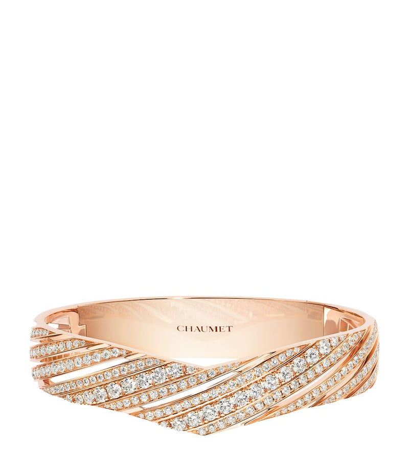 Chaumet rose gold diamond Joséphine Aigrette bangle, UK version