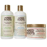Mixed Roots Compounds Thirsty Curls Trio hair care bundle, UK version