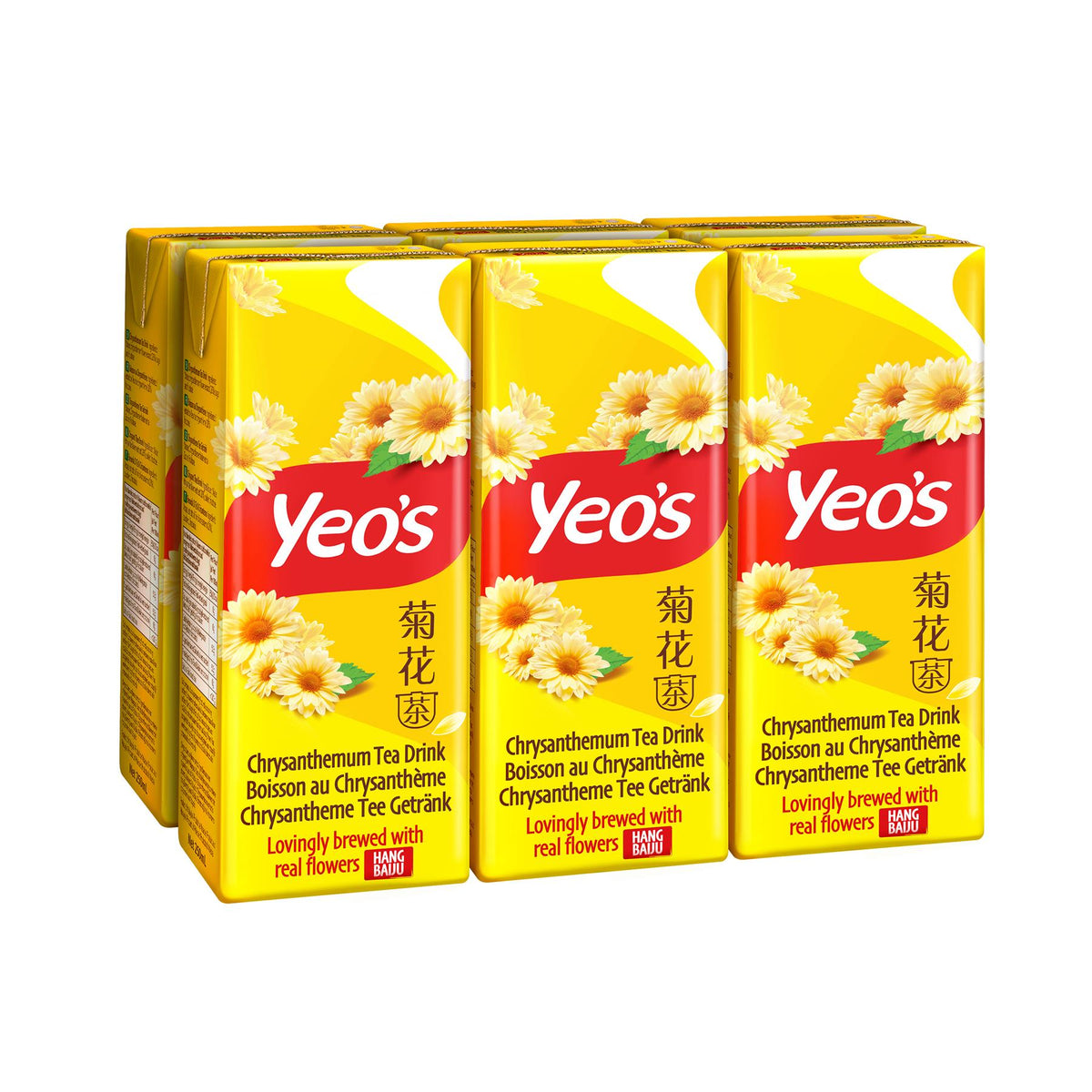 Yeo's chrysanthemum tea drink 6 pack, imported from the UK