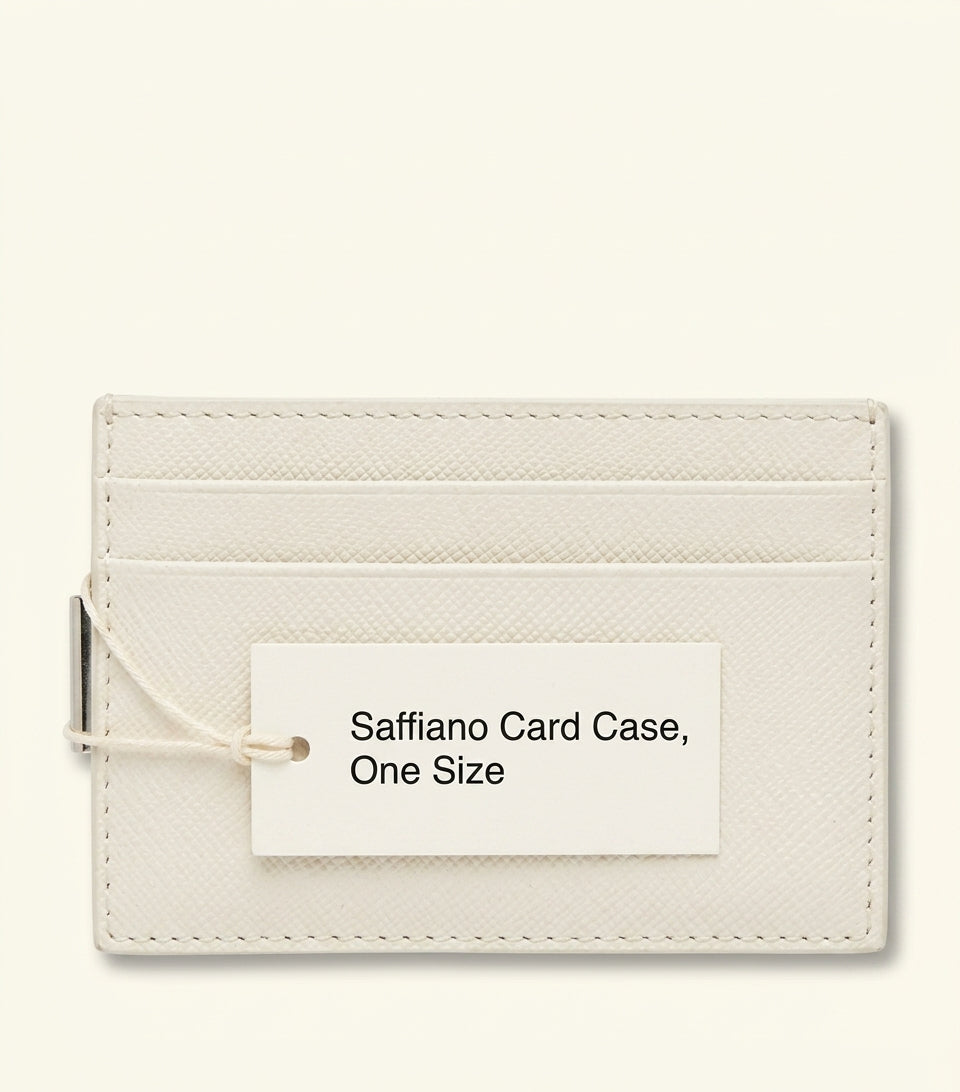 Prada Saffiano leather Triangle money clip card holder - British product