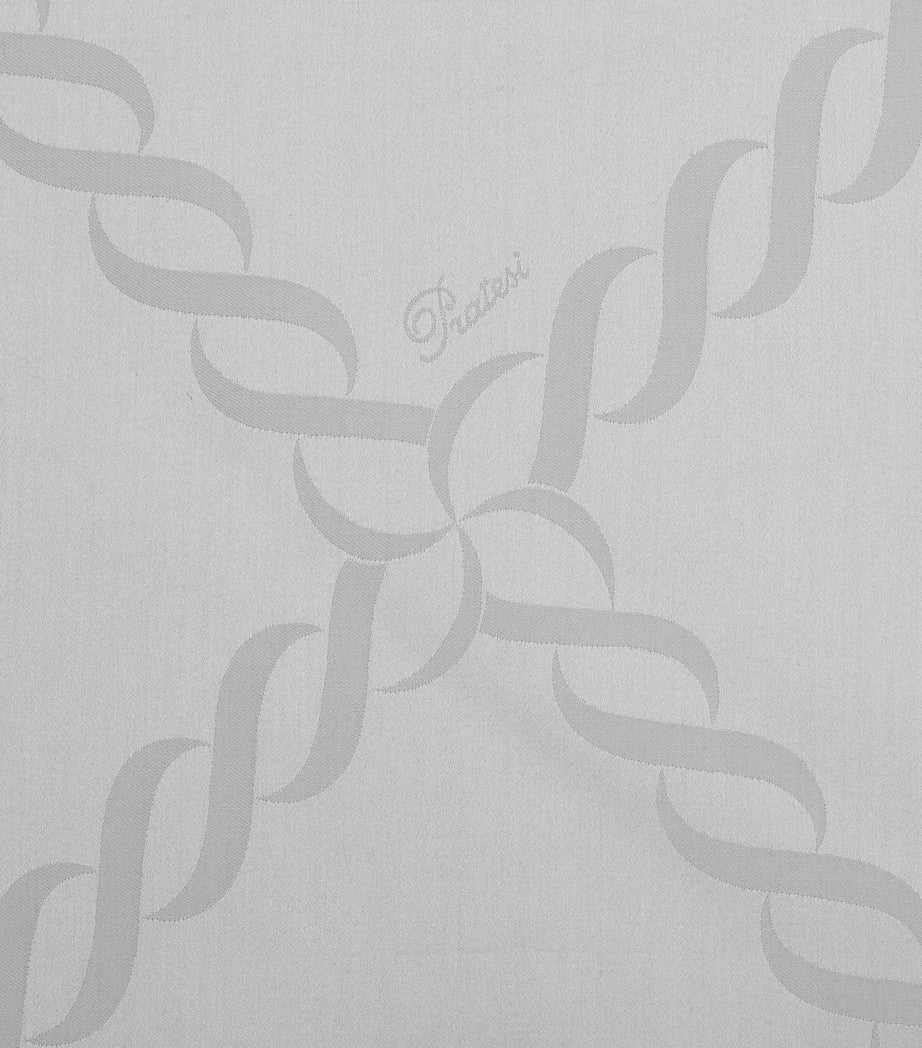 Pratesi Super King Flat Sheet with Braid Motif 300cm x 270cm, imported from the UK