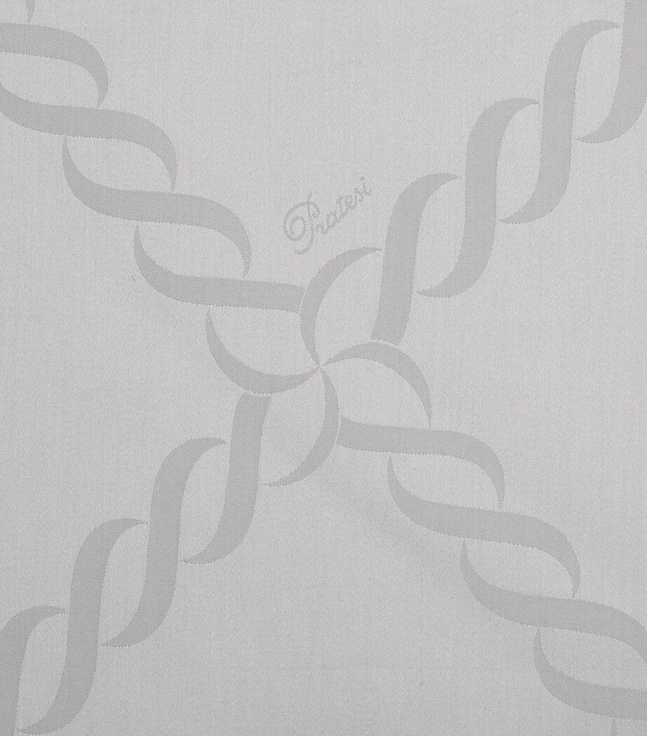 Pratesi Super King Flat Sheet with Braid Motif 300cm x 270cm, imported from the UK