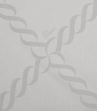 Pratesi Super King Flat Sheet with Braid Motif 300cm x 270cm, imported from the UK