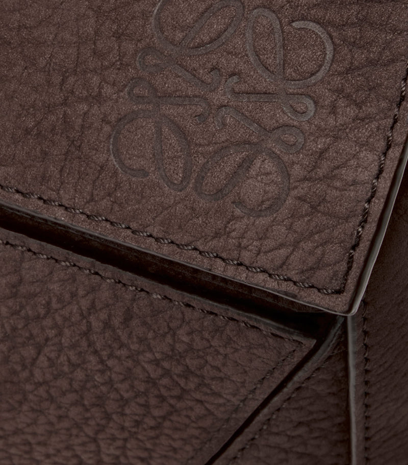 LOEWE large suede puzzle top-handle bag, UK version