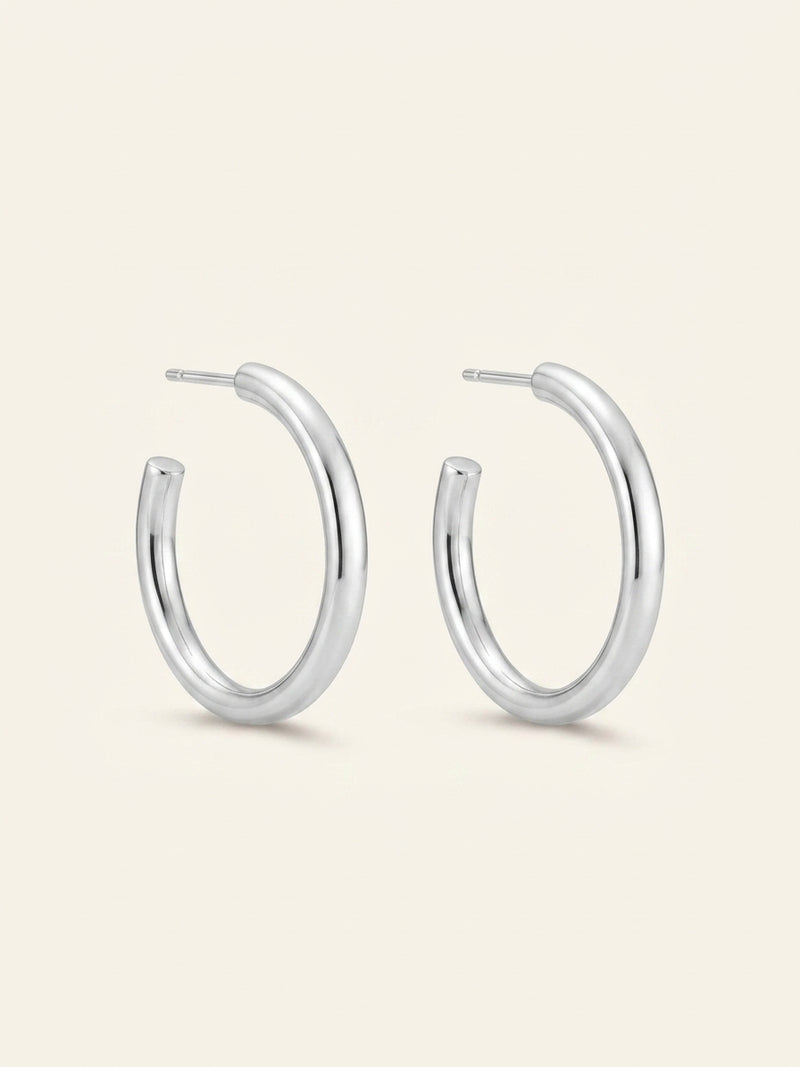 Cartier LOVE diamond hoop earrings 18ct white gold, imported from the UK