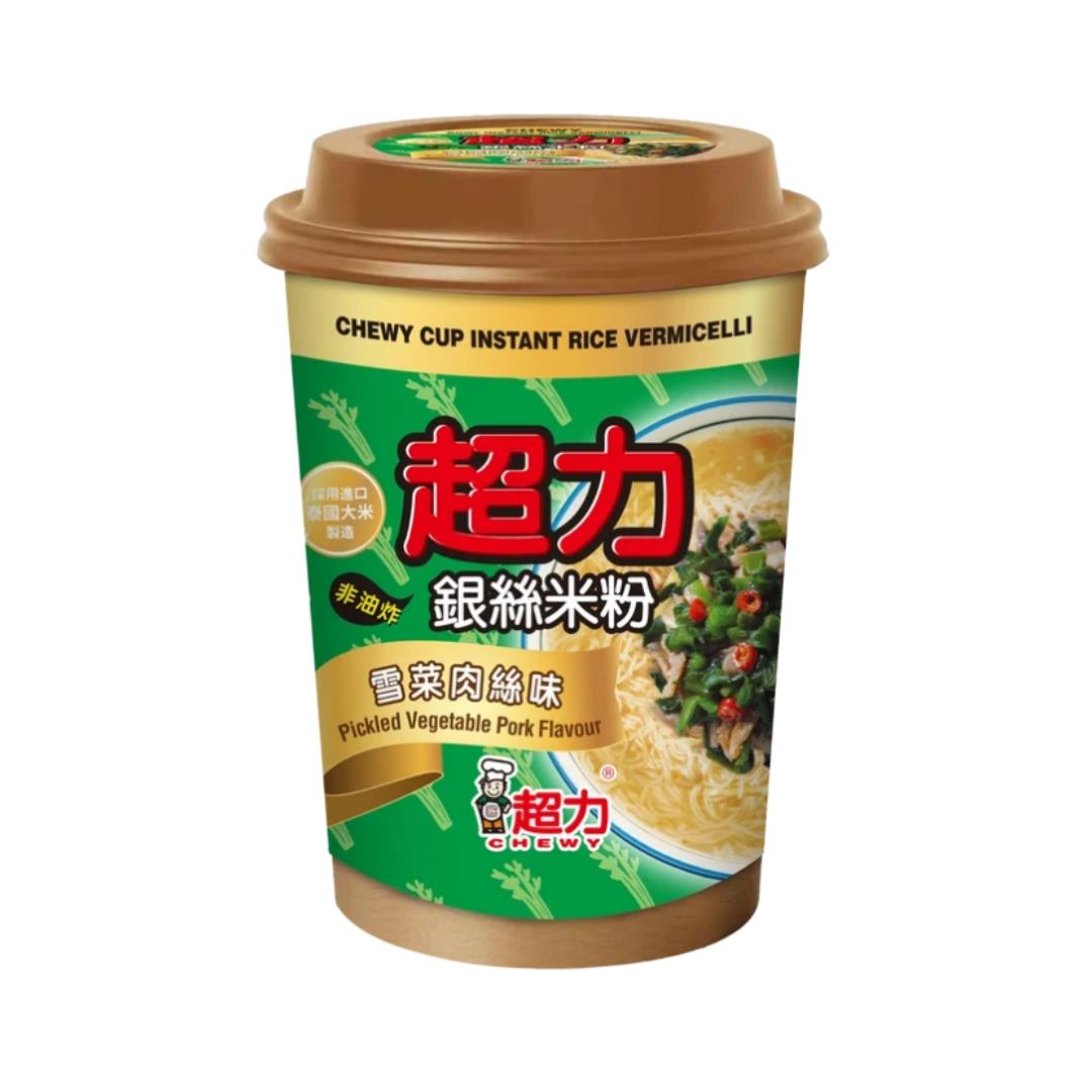 Chewy Cup vermicelli pickled vegetable and pork flavour - British product