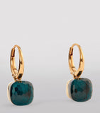 Pomellato Petit Nudo drop earrings blue topaz rose gold (British brand)
