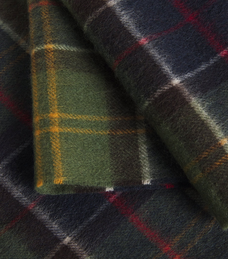 Barbour wool-cashmere tartan scarf 195x30cm, imported from the UK