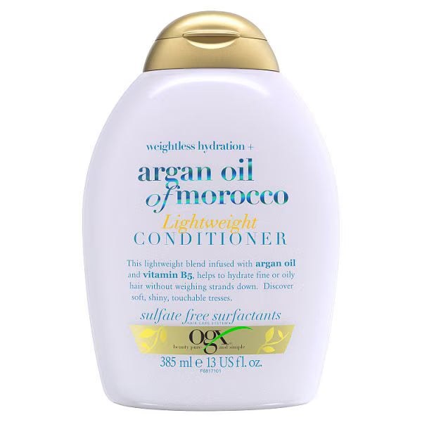 OGX Argan Light Conditioner For Fine Hair 385ml, imported from the UK