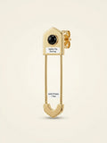 Cartier C de Cartier 18ct gold onyx pin, UK version