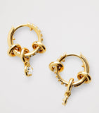 Spinelli Kilcollin hoop earrings yellow gold diamonds, imported from the UK