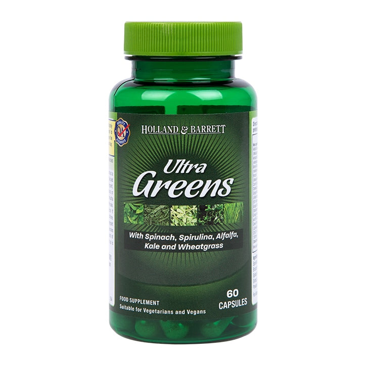 Holland & Barrett Ultra Greens 500mg 60 Capsules GOODS Holland&Barrett   