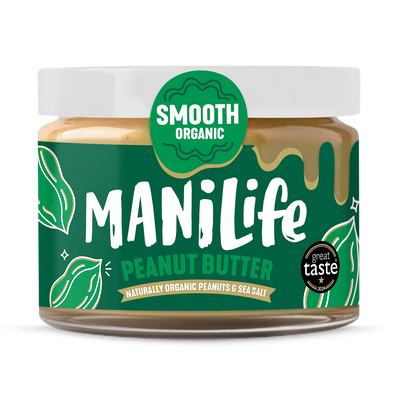 Holland & Barrett Manilife Organic Smooth Peanut Butter 275g- Buy online at McGrocer