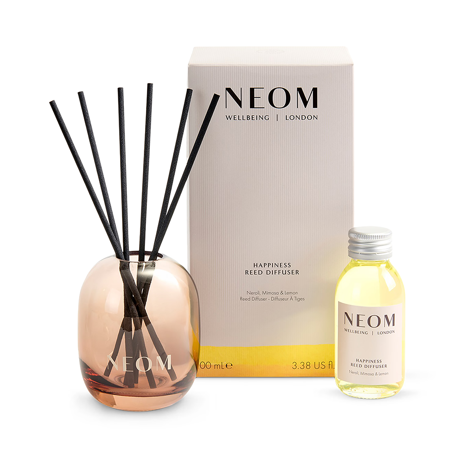 NEOM Happiness reed diffuser 100ml, UK version