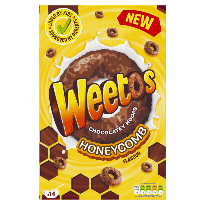 Weetos Chocolatey Hoops Honeycomb Flavour 420g GOODS ASDA   