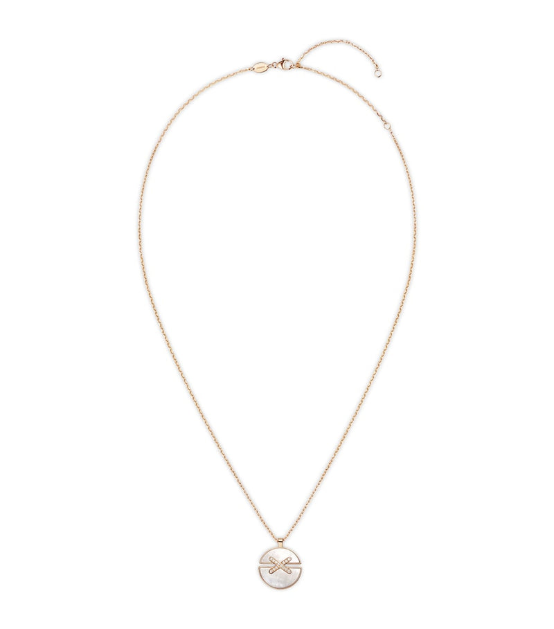 Chaumet Harmony pendant necklace in rose gold with mother-of-pearl and diamonds - British product