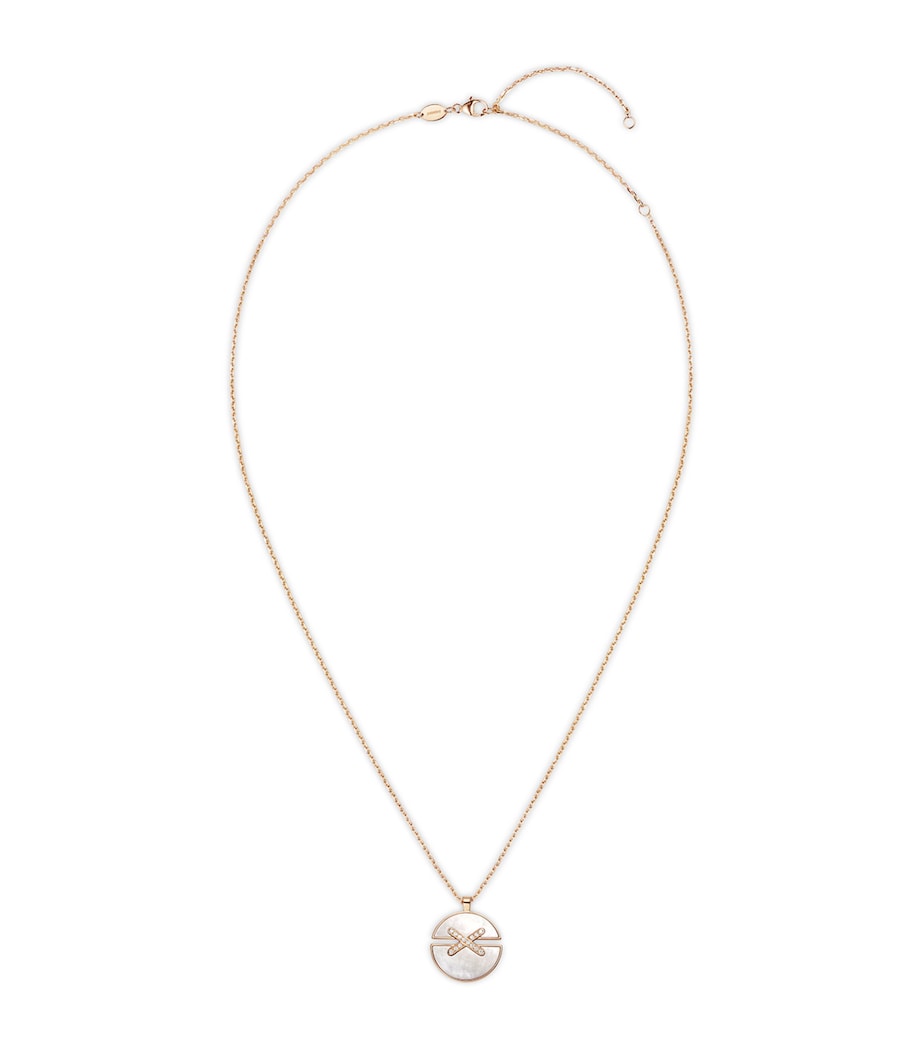 Chaumet Harmony pendant necklace in rose gold with mother-of-pearl and diamonds - British product