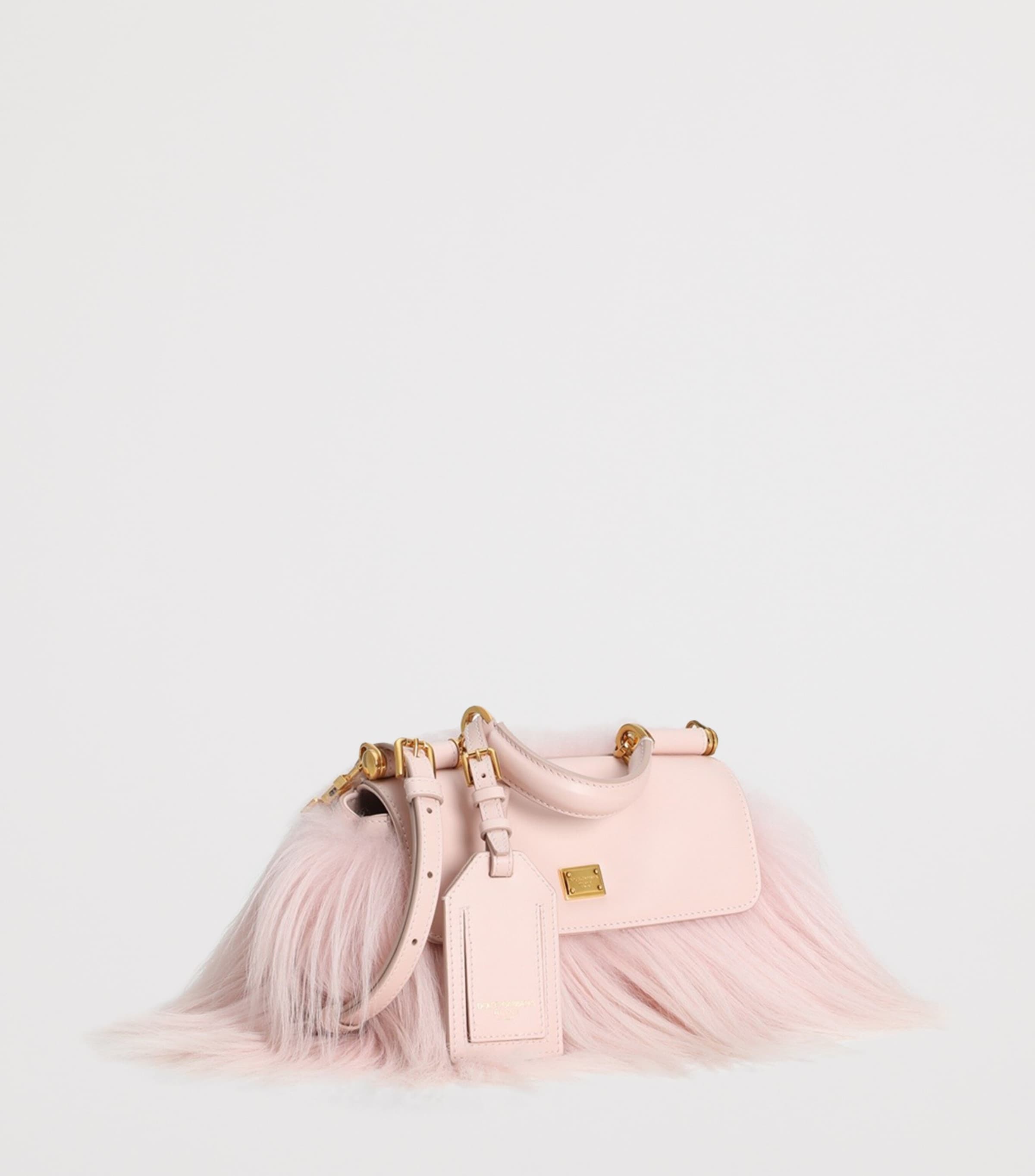 Dolce&Gabbana My Sicily mini top-handle bag goat fur calfskin (British brand)