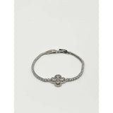 SVNX Clover Diamante Bracelet in Silver, imported from the UK