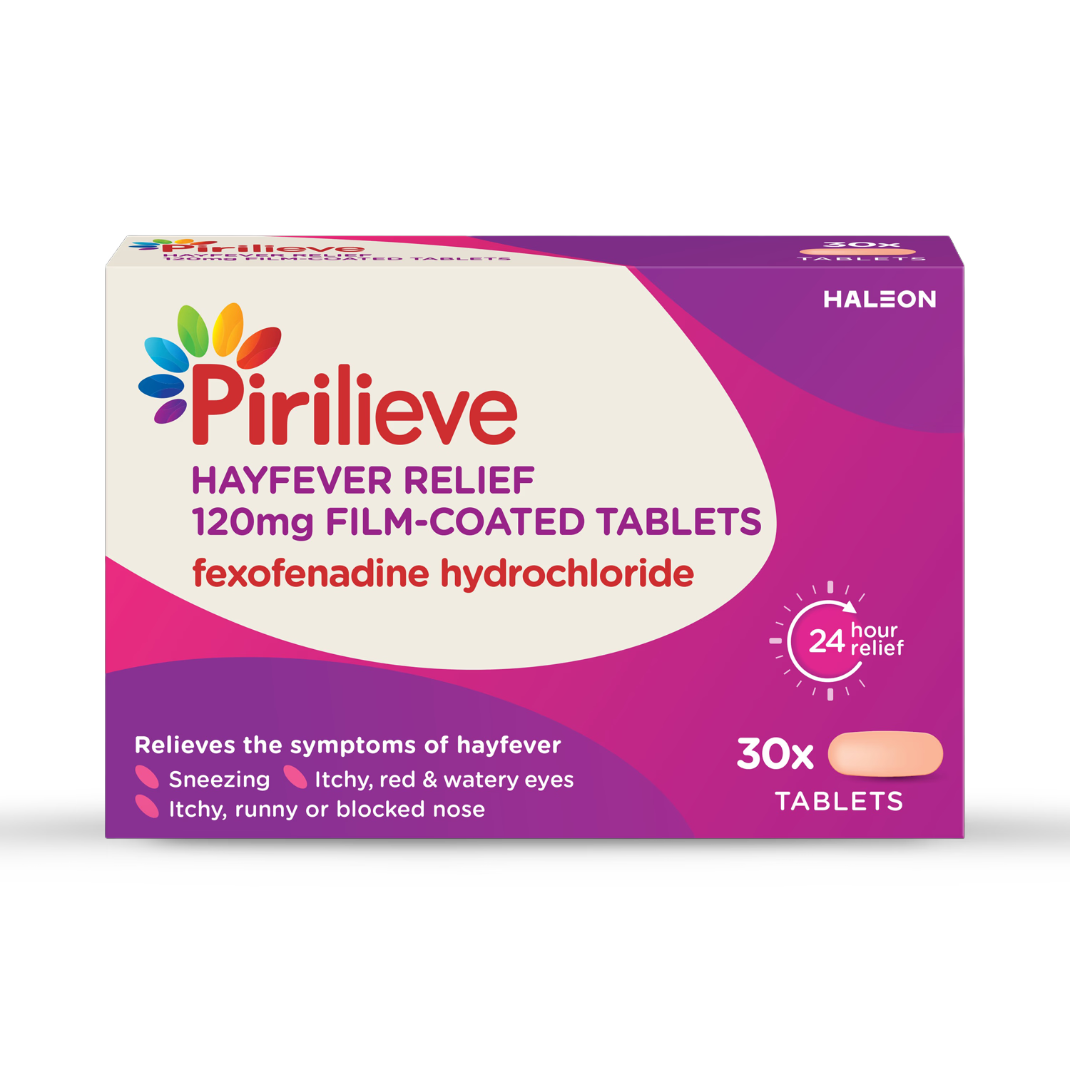 Pirilieve hay fever tablets 120mg 30 tablets, UK version