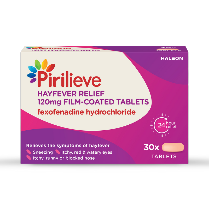 Pirilieve hay fever tablets 120mg 30 tablets, UK version