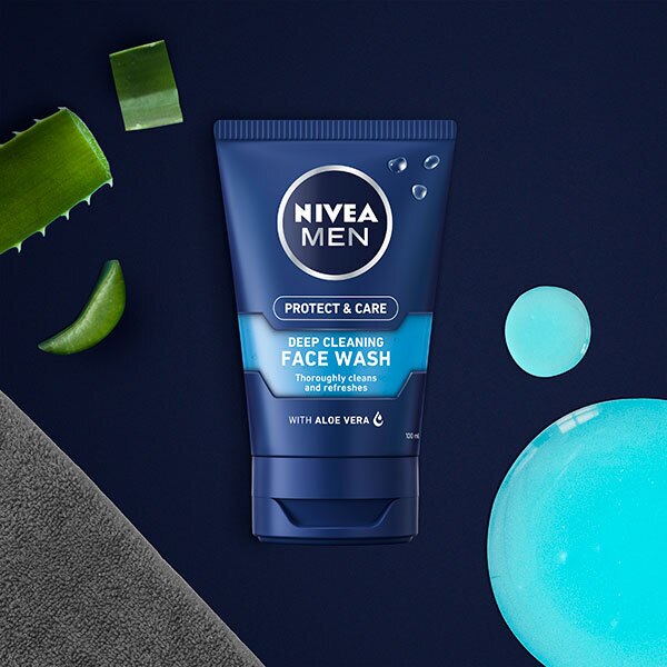 NIVEA MEN Deep Cleaning Face Wash Protect & Care, 100ml