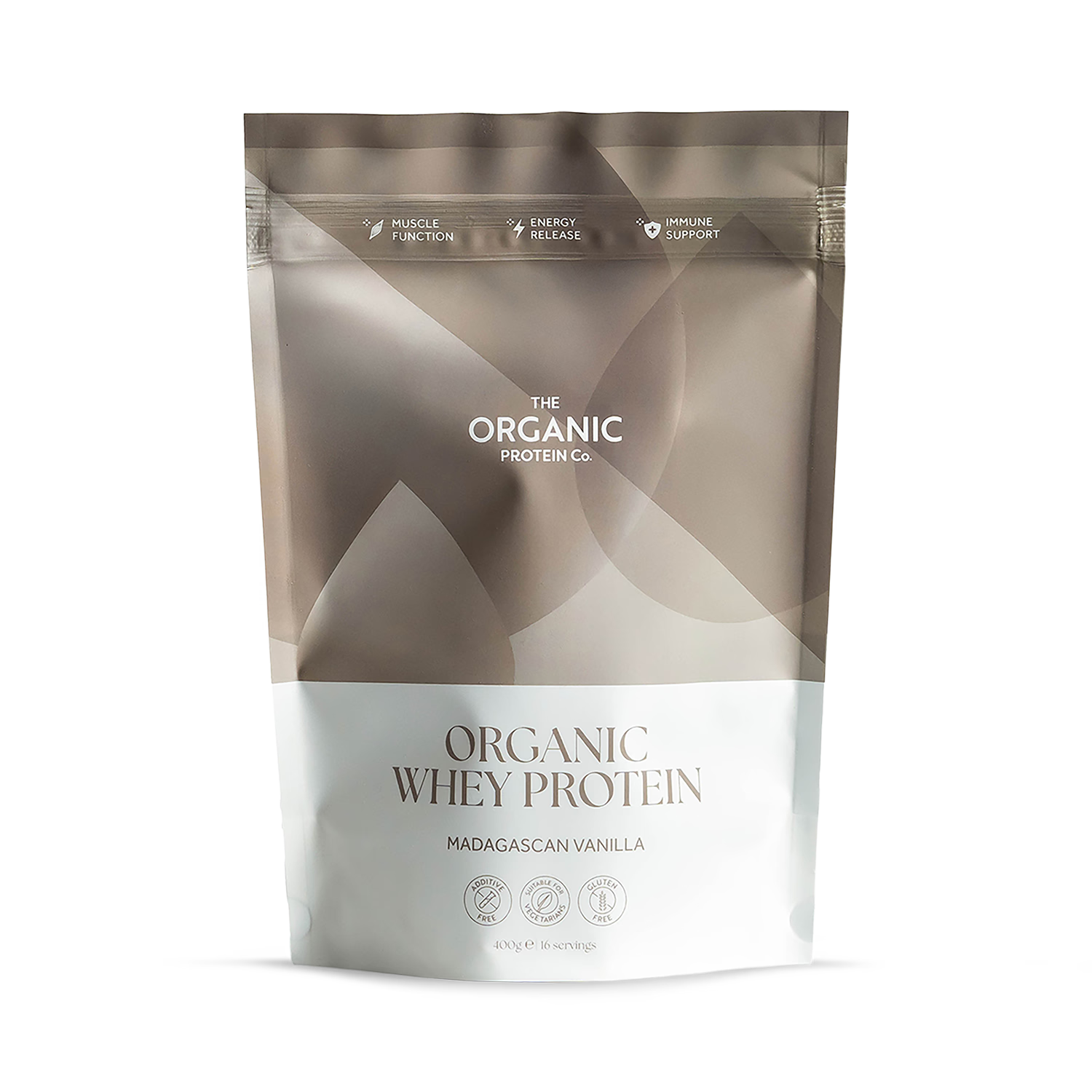 The Organic Protein Co organic whey protein Madagascan Vanilla 1200g, UK version