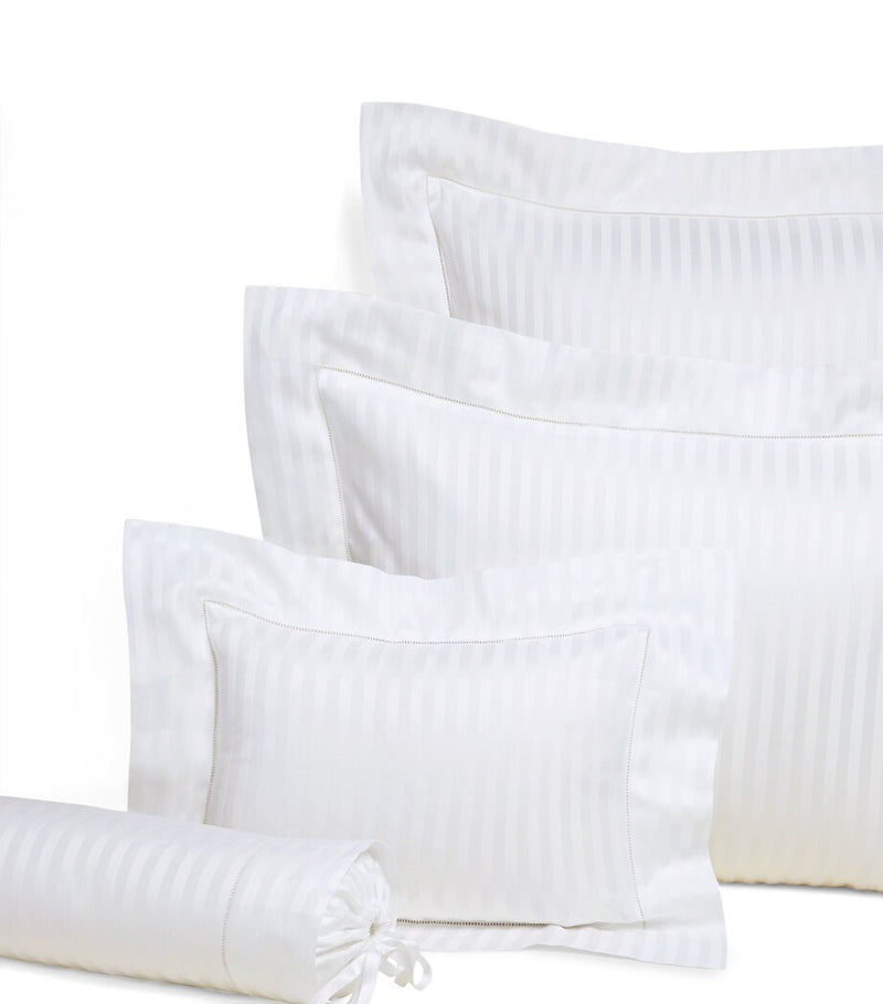 Pratesi striped boudoir pillowcase 30x40cm, imported from the UK