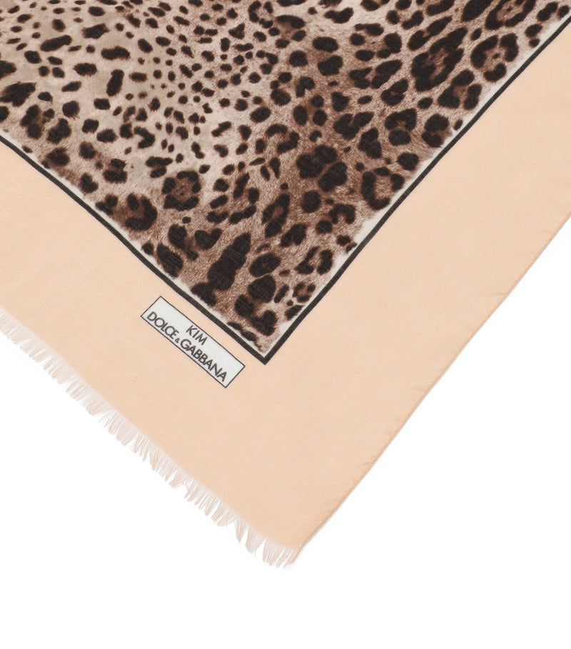 Dolce&Gabbana leopard print cashmere and modal scarf 135x200cm (British brand)