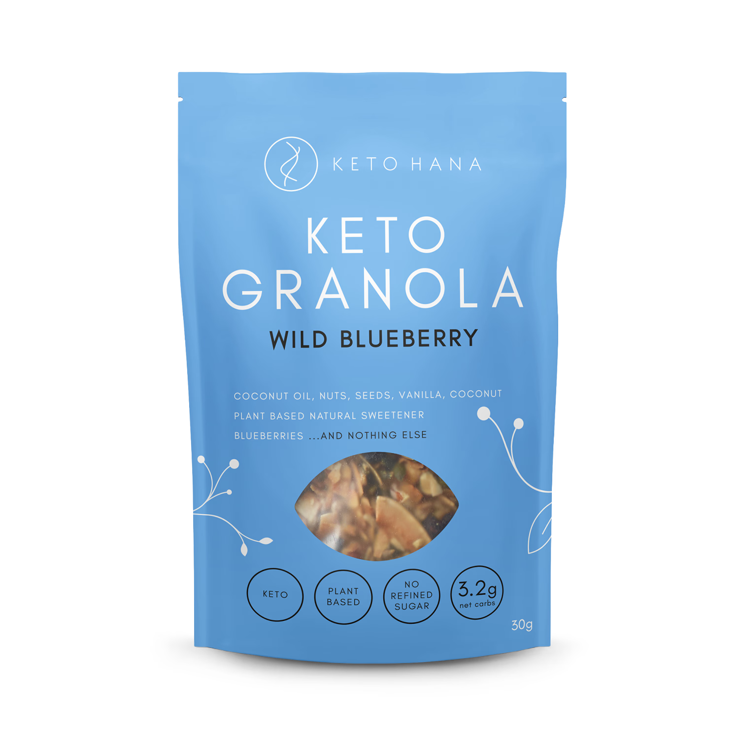 Keto Hana Wild Blueberry Granola 300g - British product