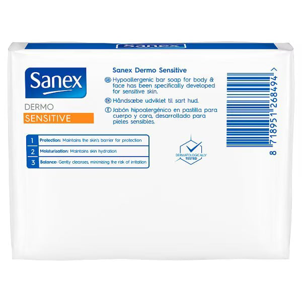 Sanex Dermo Sensitive Skin Bar Soap 2 x 90g - British product