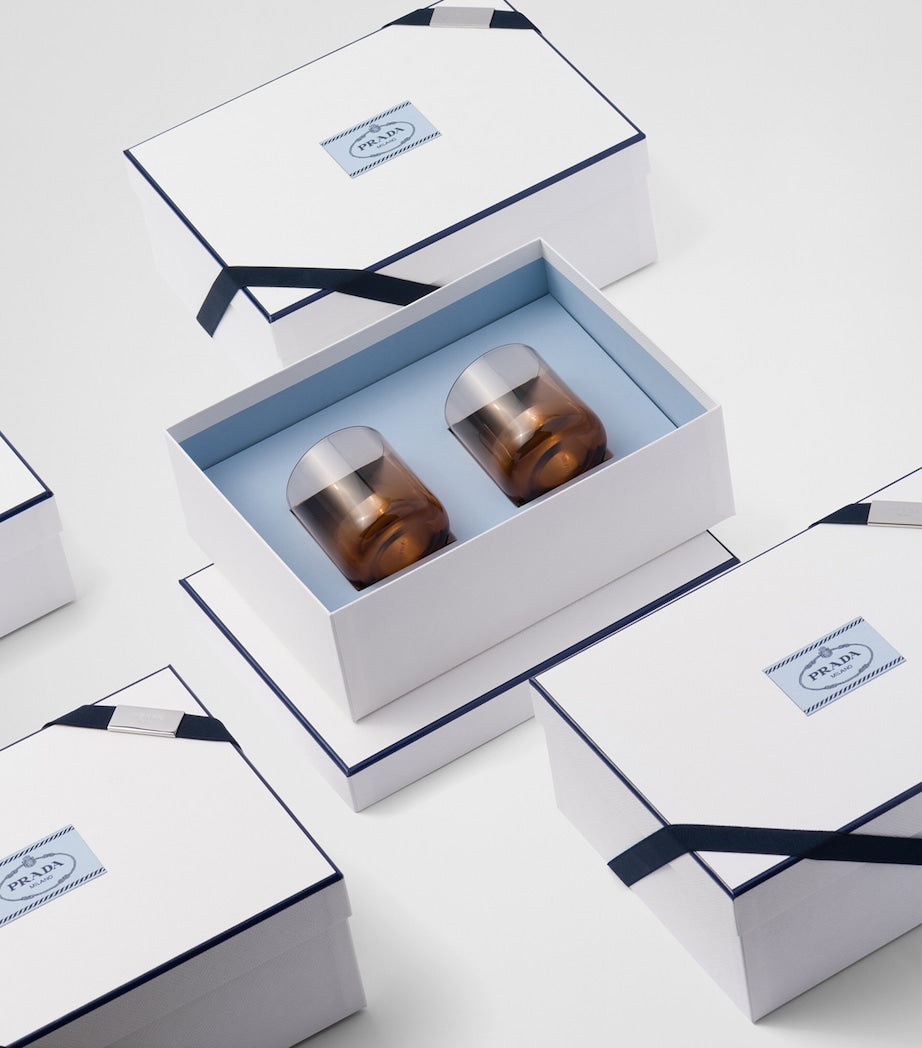 Prada Plinth crystal tumblers, imported from the UK