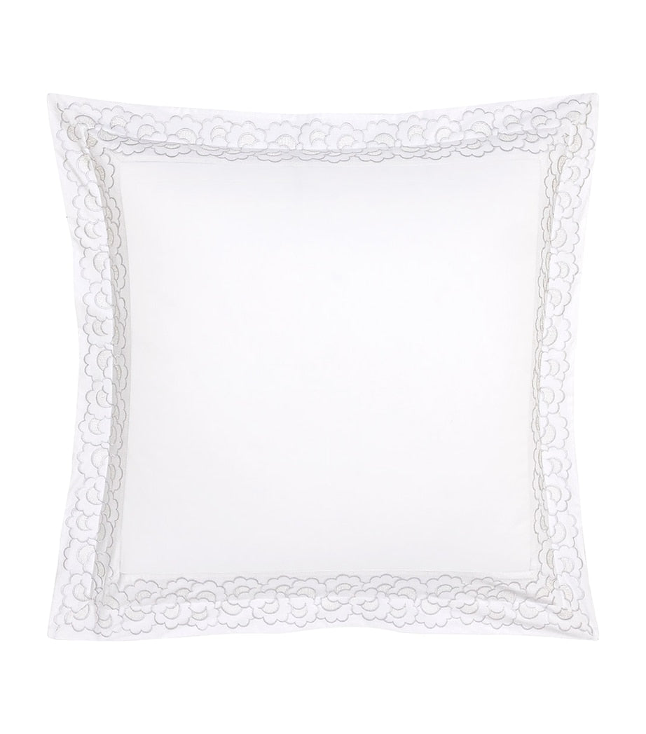 Yves Delorme Festons Square Oxford Pillowcase 65cm x 65cm (British brand)