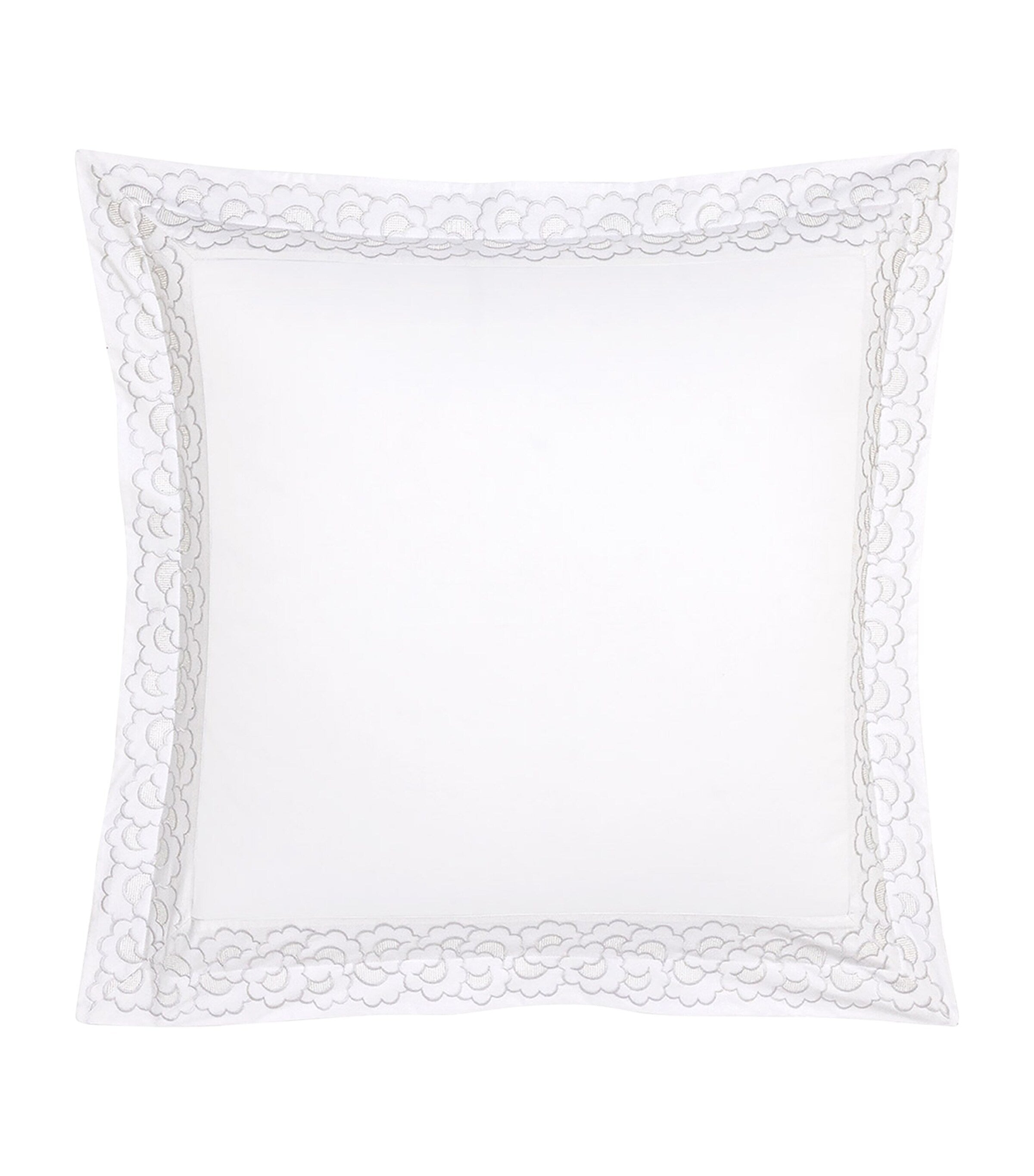 Yves Delorme Festons Square Oxford Pillowcase 65cm x 65cm (British brand)