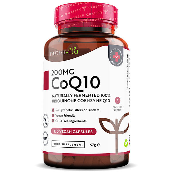 Nutravita Co Enzyme Q10 (CoQ10) 200mg - 120 Vegan Capsules