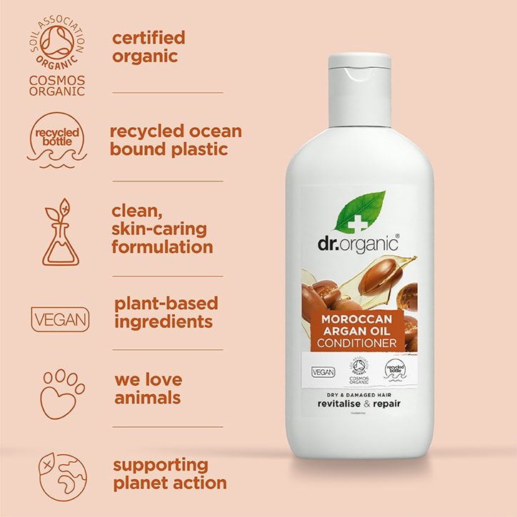 Dr Organic Moroccan Argan Oil Conditioner 265ml GOODS Holland&Barrett