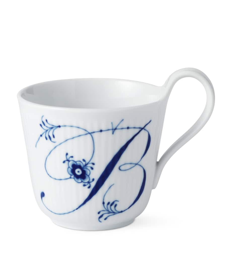 Royal Copenhagen Fluted Alphabet Porcelain Mug, imported from the UK