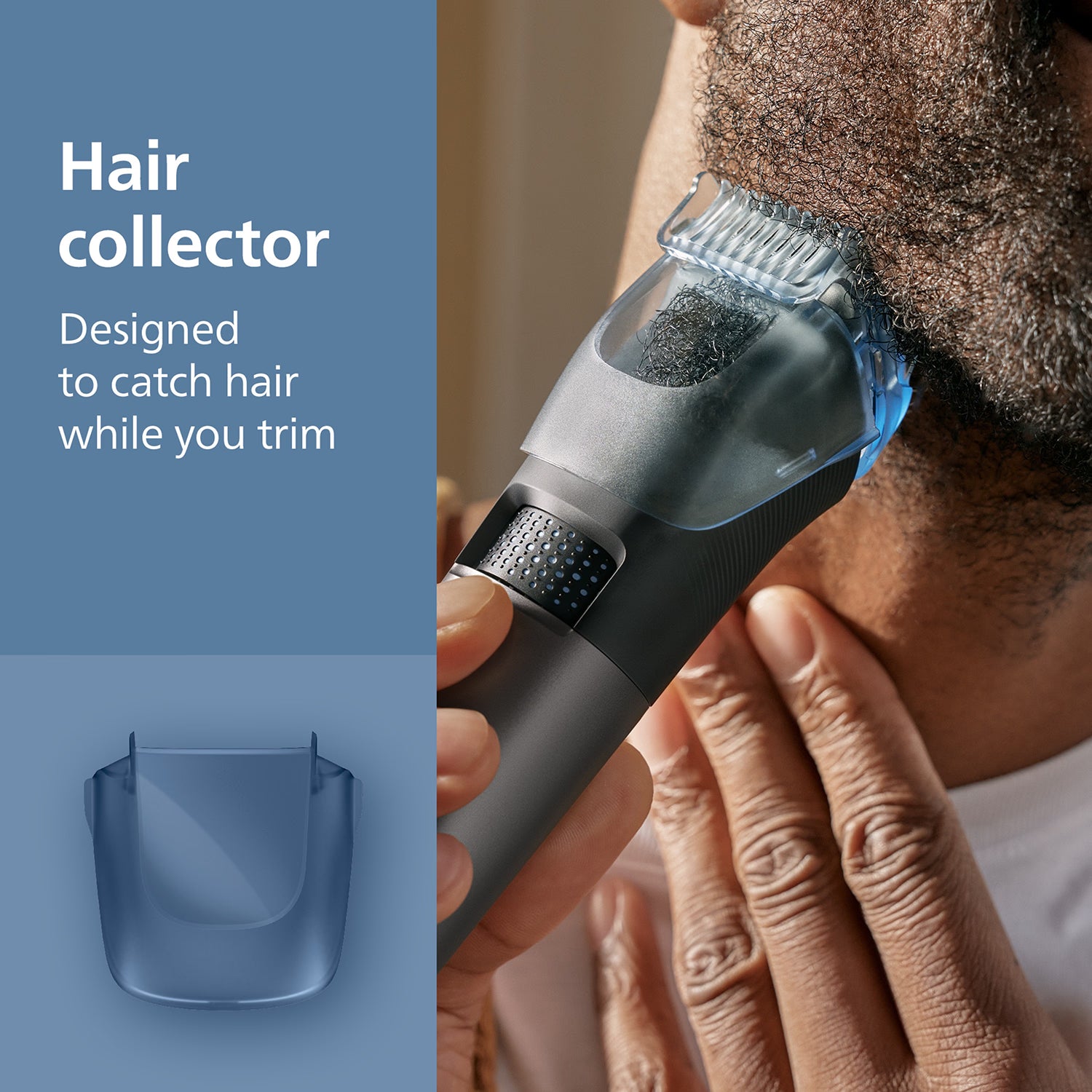 Philips Series 7000 beard trimmer with hair collector (British brand)