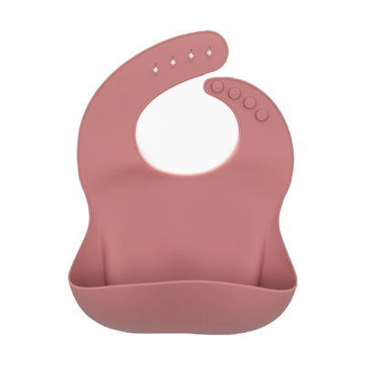 Superdrug BLW Essentials Silicone Bib Dusty Rose Baby Weaning Bib- Buy online at McGrocer
