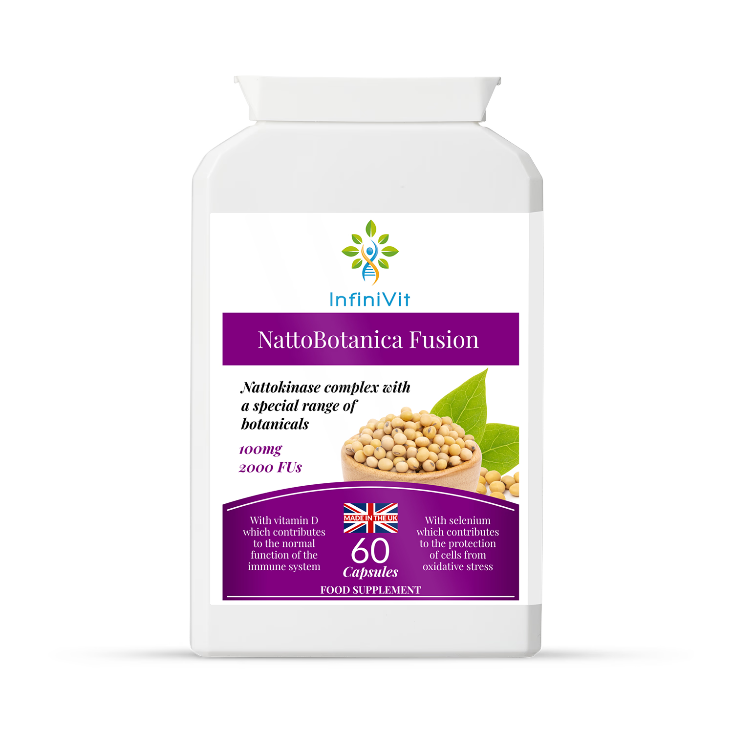InfiniVit supplement NattoBotanica Fusion 60 capsules (British brand)
