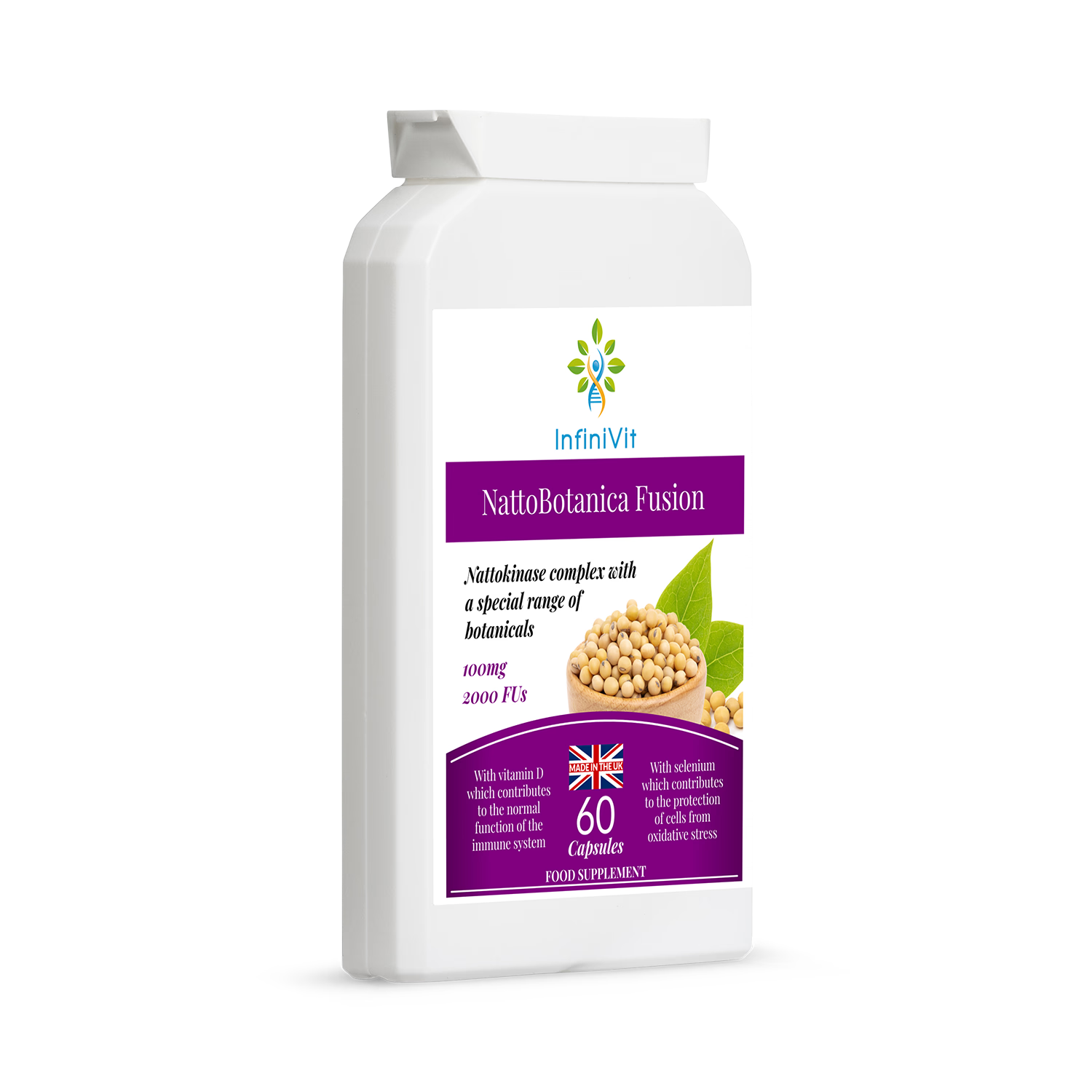 InfiniVit supplement NattoBotanica Fusion 60 capsules (British brand)