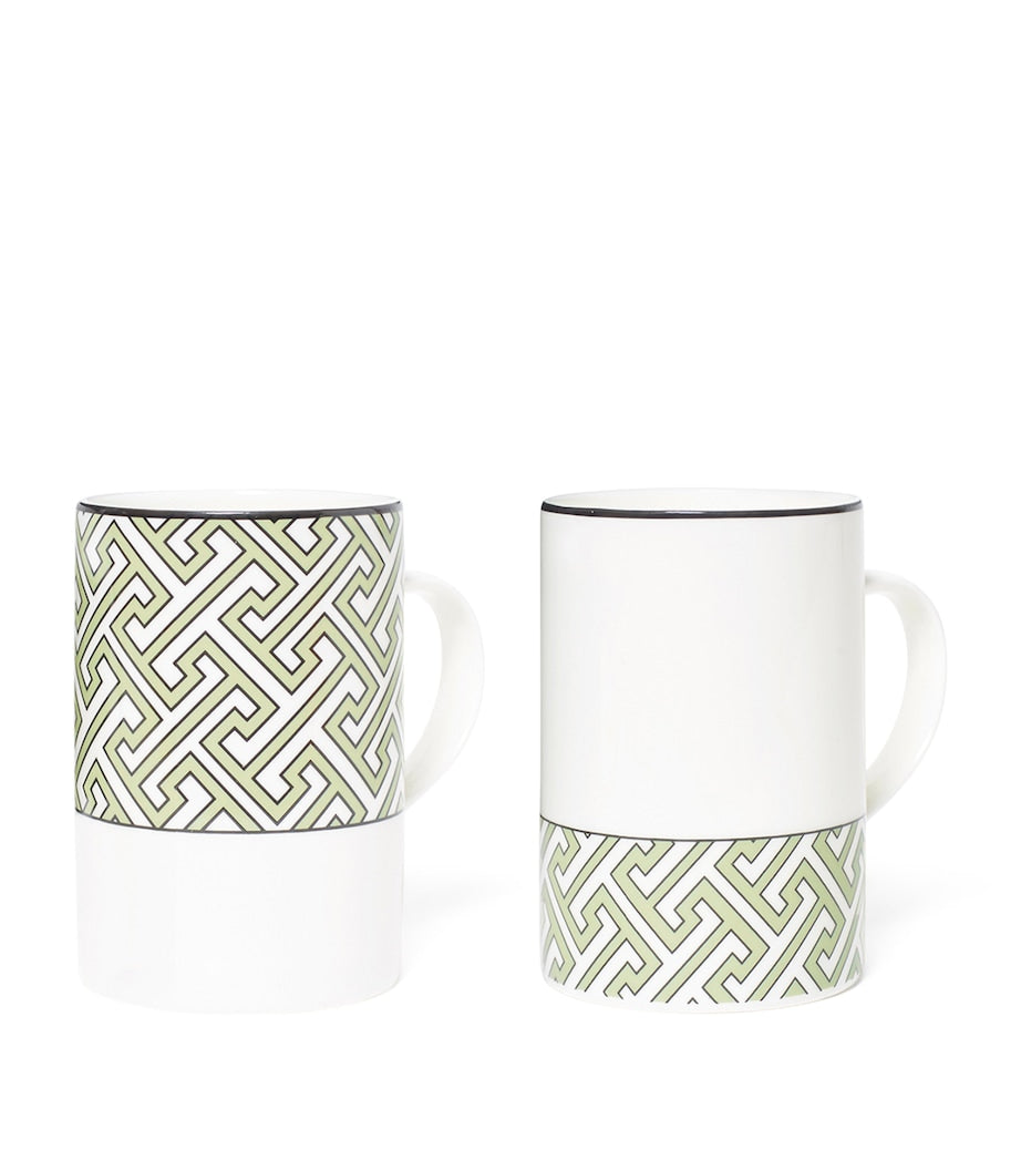 O.W. London bone china maze mugs set of 4 (British brand)