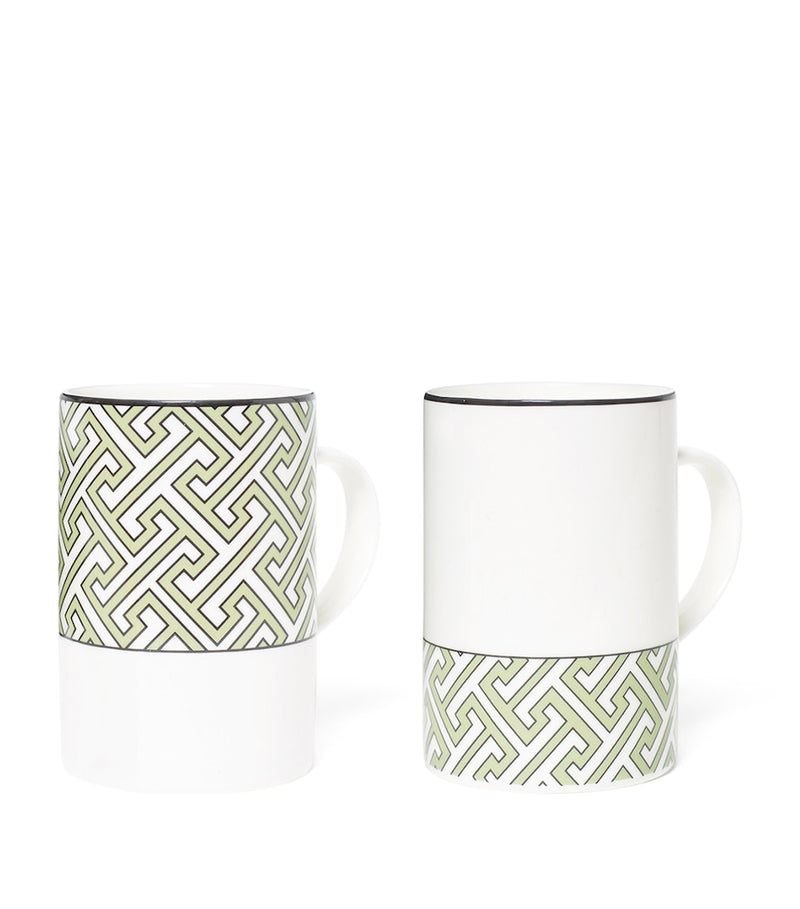 O.W. London bone china maze mugs set of 4 (British brand)