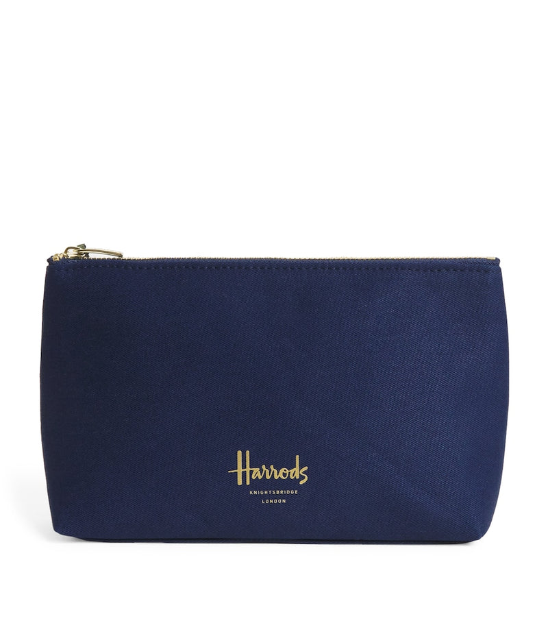 Harrods small zipped logo cosmetic bag, imported from the UK