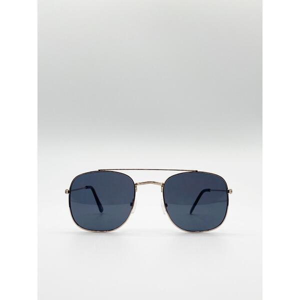 SVNX metal frame aviator square sunglasses (British brand)