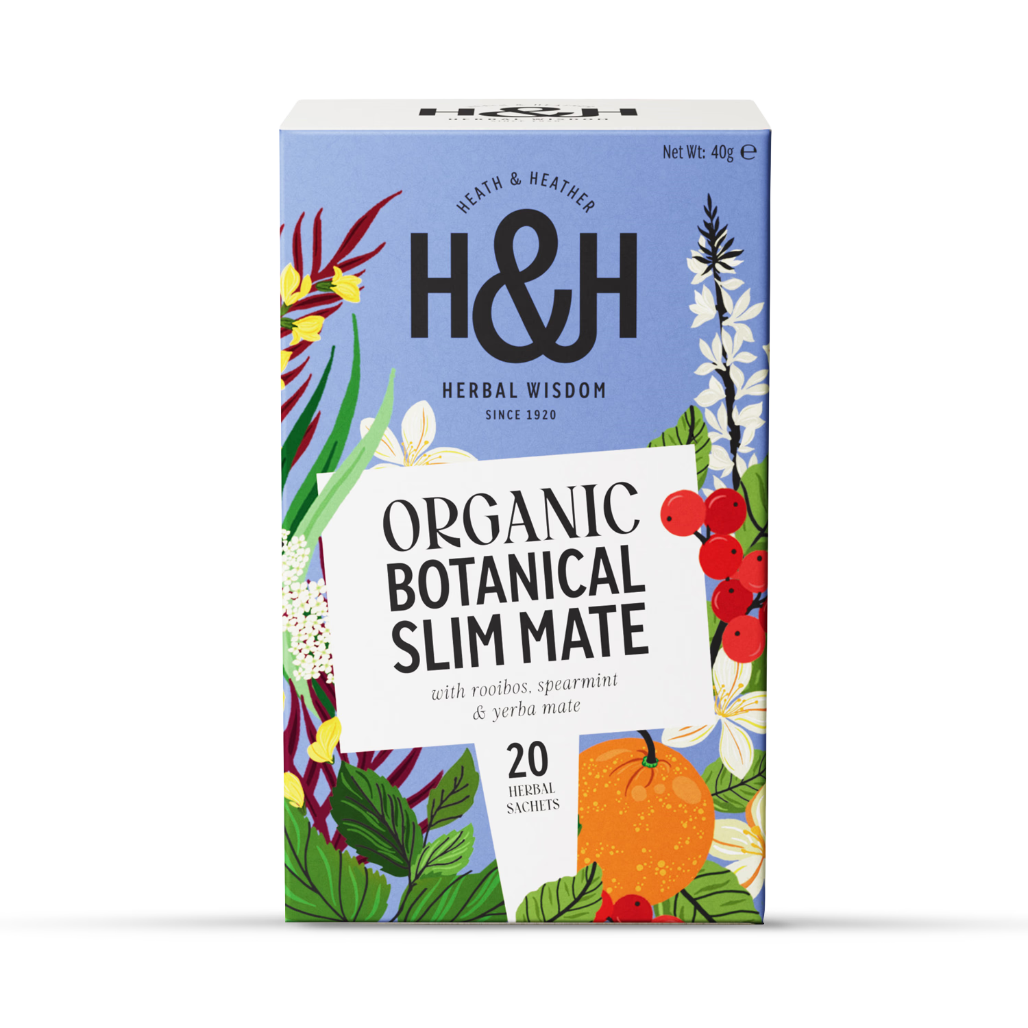 Heath Heather Organic Slim Tea 20 Tea Bags, UK version