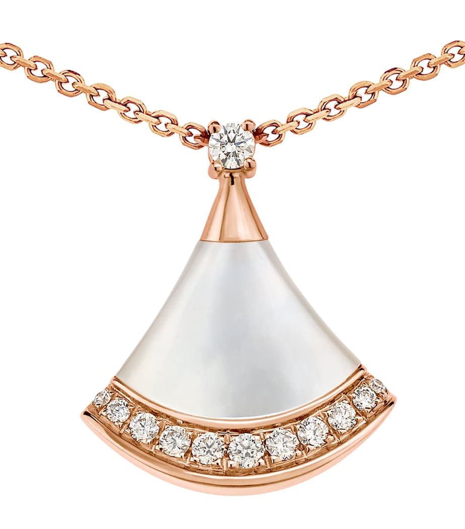 Bvlgari Divas' Dream rose gold diamond mother-of-pearl necklace, UK version