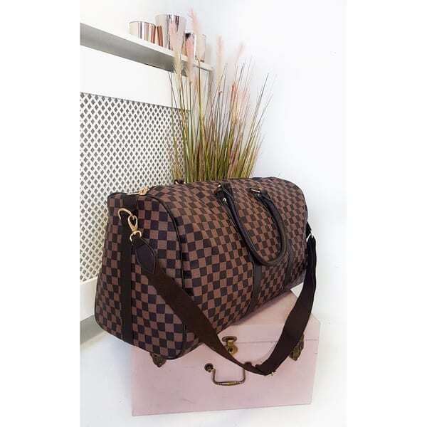 IKRUSH indigo checked overnight bag - British product